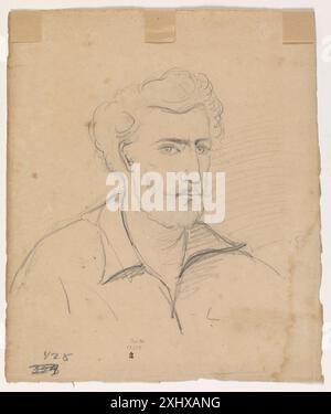 Autoportrait, profil de trois quarts à droite Pissarro, Camille 1830 - 1903 dessin de dessins et aquarelles français XIXe - XXe siècles. Dessins français au Département des estampes et dessins, Statens Museum for Kunst, Jan Würtz Frandsen, NR. 83, p. 99-100, conf. P. 100, C 25932 du 2002. Camille Pissarro dans les Caraïbes, 1850-1855, dessins de la Collection à Olana, Ubekendt, afb.p. 6, k1997-114, 1996. Camille Pissarro et Fritz Melbye in Venezuela, Ubekendt, p. 44, fig. 1, p. 47, K1998-095 Autoportrait, profil de trois quarts à droite Banque D'Images