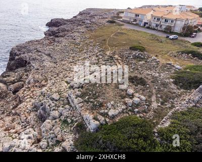 Castellot de Cala Morlanda, site archéologique, Cala Morlanda, Manacor, Majorque, îles Baléares, Espagne Banque D'Images