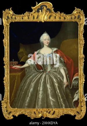 Princesse Louise, fille de Christian VI Wahl, Johann Salomon 1689 - 1765 peinture Prinsesse Louise, datter de Christian VI Banque D'Images