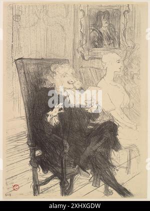 Truffe et Moreno, dans femmes savantes Toulouse-Lautrec, Henri de 1864 - 1901, lithographie Edouard Kleinmann, impression Toulouse-Lautrec : das graphische Werk, Jean Adhémar, no. 60, 32524, 1965. Toulouse-Lautrec : les estampes complètes, Wolfgang Wittrock, non. 46, 51785, 1985. Toulouse-Lautrec : das gesamte graphische Werk : Sammlung Gerstenberg, Götz Adriani, NR. 38, 52677, cop. 1986. Toulouse-Lautrec : den menneskelige komedie, Vibeke Vibolt Knudsen, afbildet p. 67, C 48183, 2011 Truffier et Moreno, dans les femmes savantes Banque D'Images