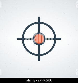 Portée ou vue de cible de sniper, illustration vectorielle isolée sur fond blanc. Illustration de Vecteur