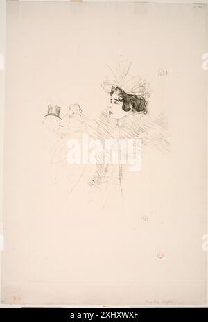 Miss May Belfort au Irish American Bar, Rue Royale Toulouse-Lautrec, Henri de 1864 - 1901 lithographie, impression Toulouse-Lautrec : das graphische Werk, Jean Adhémar, no. 124, 32524, 1965. Toulouse-Lautrec : les estampes complètes, Wolfgang Wittrock, non. 119, 51785, 1985. Toulouse-Lautrec : das gesamte graphische Werk : Sammlung Gerstenberg, Götz Adriani, NR. 140, 52677, cop. 1986. Toulouse-Lautrec : den menneskelige komedie, Vibeke Vibolt Knudsen, afbildet p. 93, C 48183, 2011 Miss May Belfort au Irish American Bar, Rue Royale Banque D'Images