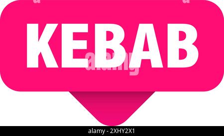 autocollant kebab. signe kebab sur fond transparent. bouton rectangulaire Illustration de Vecteur