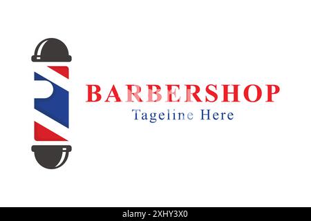 Logo Barbershop. Lettre de logo abstrait R avec lampe de barbier. concept de logo de lettre initiale. logo créatif professionnel. conception simple modifiable Illustration de Vecteur