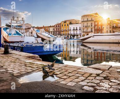 FRANCE. OCCITANY. HÉRAULT (34) SÈTE. GÉNÉRAL DU QUAI DURAND Banque D'Images