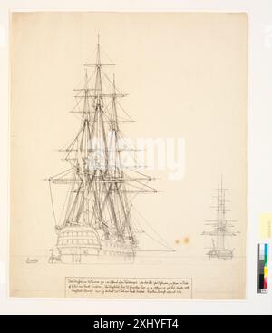 Le navire russe de la ligne 'Asow' et une frégate à l'ancre dans les routes d'Elsinore Eckersberg, C.W. 1783 - 1853 dessin Turner og tidens natursyn, Kasper Monrad, OMT. og afb. p. 75, 2004-389, 2004. C.W. Eckersberg : dansk malerkunsts fader, Peter Michael Hornung, p. 233 (conf.), 2005-383, 2005. OM C.W. Eckersberg og hans mariner, Henrik Bramsen, p.15, 37128, 1972. Tegninger af C.W. Eckersberg, Erik Fischer, Kat.NR. 118, 50044, 1983. Naturstudiet i C.W. Eckersbergs marinemaleri, Niels Winkel, p. 121., 61525, 1976. C. W. Eckersberg : Aarhus Kunstmuseum, 3,9.-9,10. 1983, C. W. Eckersberg, Kat. nr Banque D'Images