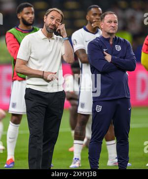 Berlin, Allemagne. 16 juillet 2024. ***** PHOTO *** 14 juil. 2024 - Angleterre v Espagne - Championnats de l'UEFA Euro 2024 - finale - stade Olympique - Berlin. Gareth Southgate a démissionné de son poste de directeur de l'Angleterre. Ici, Gareth Southgate semble abattu après que l'Angleterre ait perdu 2-1 contre l'Espagne dans la finale de L'EURO 2024. Crédit photo : Mark pain/Alamy Live News Banque D'Images