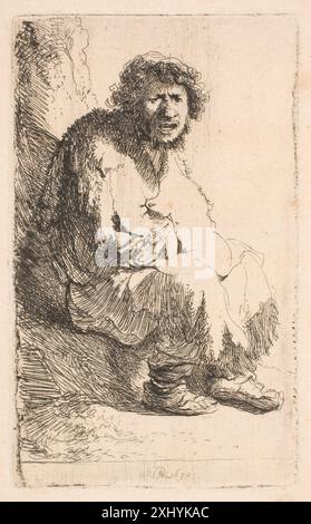 Mendiant assis sur une banque Rembrandt van Rijn 1606 - 1669 gravure, impression The New Hollstein hollandais et flamands gravures, gravures et gravures sur bois 1450-1700, Rembrandt (7 vols : texte, planches, copies), Erik Hinterding, 50 I, C 55013:1-7, 2013. The Illustrated Bartsch 50, Supplément, Rembrandt Harmensz. Van Rijn, Stephanie S. Dickey, 174, C 36238, 1993. Gravures de Rembrandt : un essai et un catalogue avec quelques notes sur les dessins, Arthur M. Hind, 11 I el. II, 6545, 1912. L'oeuvre gravé de Rembrandt : avec un catalogue raisonné, Dmitri Rovinski, 174, 6728, 1890. Eaux-fortes néerlandaises et flamandes de Hollstein, Banque D'Images