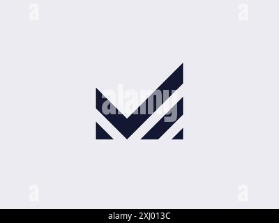 Conception de logo vectoriel de lettre abstraite M. Illustration de Vecteur