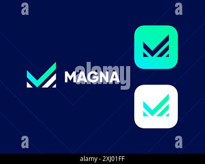 Conception de logo vectoriel lettre M. Illustration de Vecteur