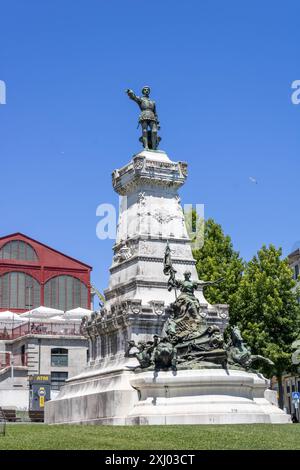 Monument à l'Infante Dom Henrique par Tomás da Costa (vers 1900), Porto Banque D'Images