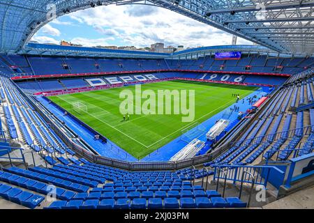 La Corogne, Espagne. 15 juillet 2024. Estadio Riazor avant un entraînement MD-1 avant un match de football entre les équipes nationales féminines d'Espagne et de Belgique, a appelé les Red Flames lors de la sixième journée du Groupe A2 dans la phase de ligue de la compétition des qualifications européennes féminines de l'UEFA 2023-24, le lundi 15 juillet 2024 à la Corogne, Espagne . Crédit : Sportpix/Alamy Live News Banque D'Images