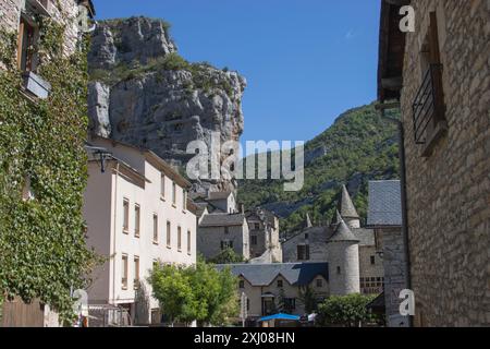 Village de la Malène, Lozère, Gorges du Tarn, France Banque D'Images