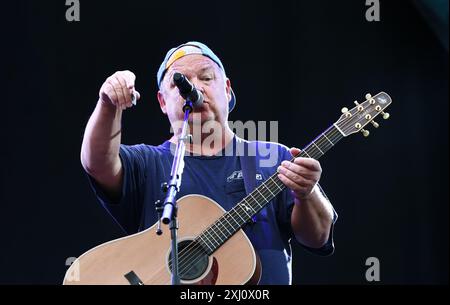 Kyle Gass dans Tenacious d au festival Bråvalla, Norrköping, Suède. Banque D'Images