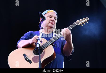 Kyle Gass dans Tenacious d au festival Bråvalla, Norrköping, Suède. Banque D'Images