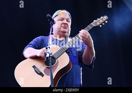 Kyle Gass dans Tenacious d au festival Bråvalla, Norrköping, Suède. Banque D'Images