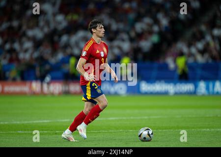 BERLIN, ALLEMAGNE - 14 JUILLET : Robin le Normand lors de la finale de l'UEFA EURO 2024 entre l'Espagne et l'Angleterre à l'Olympiastadion le 14 juillet 2024 à Berl Banque D'Images