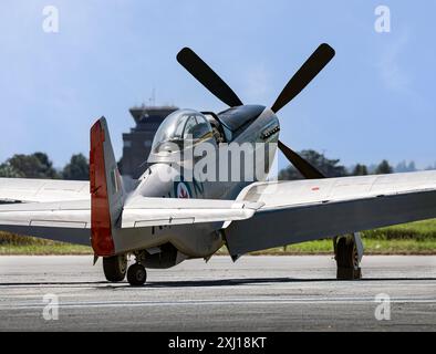 North American P-51 Mustang à Boundary Bay Canada Banque D'Images