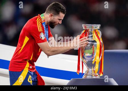 BERLIN, ALLEMAGNE - 14 JUILLET : Nacho lors de la finale de l'UEFA EURO 2024 entre l'Espagne et l'Angleterre à l'Olympiastadion le 14 juillet 2024 à Berlin, Allemagne Banque D'Images