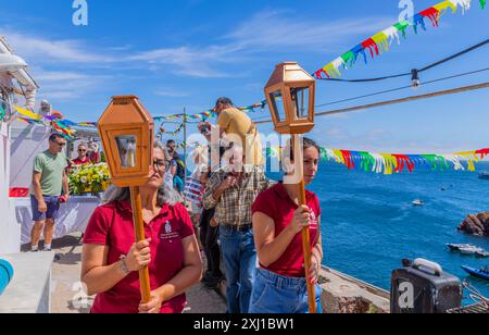 Île de Berlenga, Portugal : 22 juin 2024 : Festival en l'honneur de Saint Jean Baptiste, sur l'île de Berlenga, Peniche. Portugal Banque D'Images