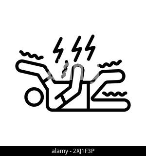 Épilepsie icône linéaire marque de logo set collection en noir et blanc pour le web Illustration de Vecteur