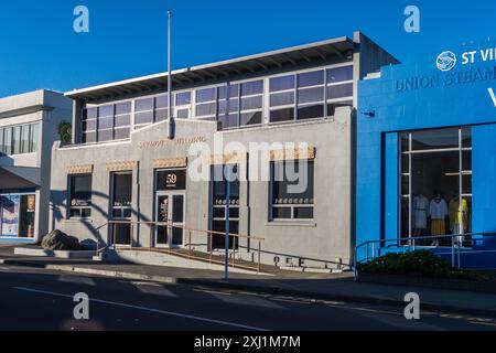 Syemour Building, bureaux de style Art déco, Blenheim South Island, Nouvelle-Zélande Banque D'Images