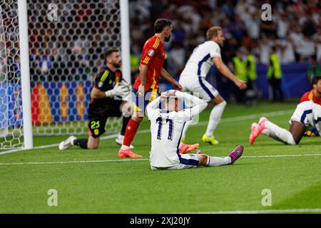 Phil Foden vu lors de la finale de l'UEFA Euro 2024 entre les équipes nationales d'Espagne et d'Angleterre à l'Olympiastadium, Berlin, Allemagne (Maciej Rogowski) Banque D'Images