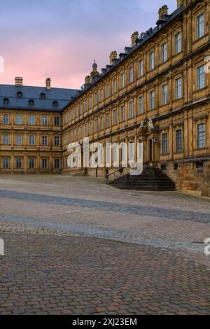 Vue de la nouvelle résidence à Bamberg en Bavière, Allemagne. Banque D'Images