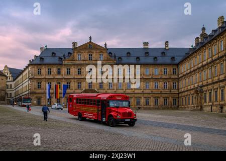 Vue de la nouvelle résidence à Bamberg en Bavière, Allemagne. Banque D'Images