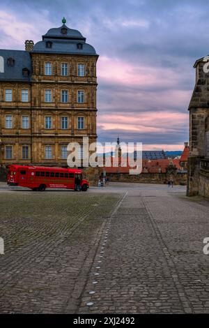 Vue de la nouvelle résidence à Bamberg en Bavière, Allemagne. Banque D'Images