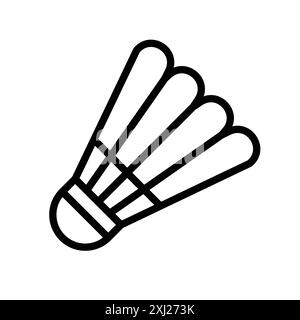Shutlecock icône linéaire logo Mark Set collection en noir et blanc pour le web Illustration de Vecteur