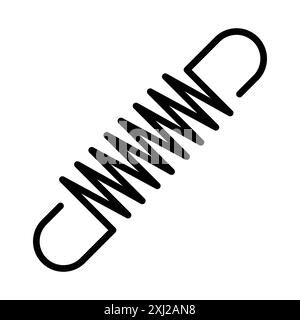 spring icon linéaire logo mark set collection en noir et blanc pour le web Illustration de Vecteur