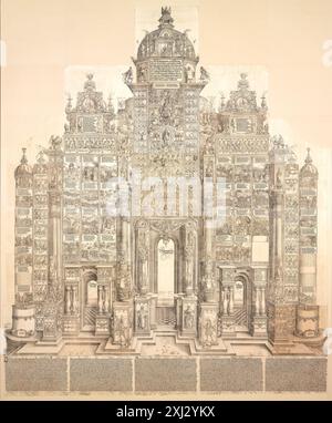 L'Arc de Triomphe de l'empereur Maximilien i Dürer, Albrecht 1471 - 1528, Altdorfer, Albrecht 1478 - 1536, Springinklee, Hans 1520 - 1522, Traut, Wolf 1478 - 1518, Kölderer, Jorg 1397 - 1540, Andreae, Hieronymus 0000 - 1556, Andreae, Hieronymus 0000 - 1556 gravure sur bois, Print Dürer-Katalog: ein Handbuch über Albrecht Dürers Stiche, Radierungen, Holzschnitte, deren Zustände, Ausgaben und Wasserzeichen, Joseph Meder, NR. 251 I, 11088, 1932. Gravures, gravures et gravures allemandes de Hollstein 1400-1700 (vol. I), Achen - Altdorfer, F.W.H. Hollstein, 77-86, C 37316, 1954. gravures allemandes de Hollstein, e Banque D'Images