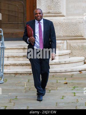 Londres, Royaume-Uni. 16 juillet 2024. David Lammy, ministre des Affaires étrangères, lors de la réunion du Cabinet à Downing Street. Crédit : Karl Black/Alamy Live News Banque D'Images