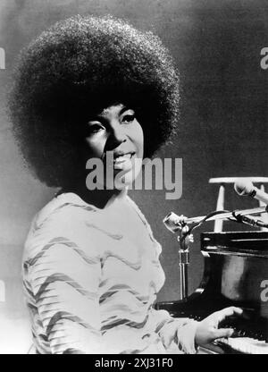 Roberta Flack. Portrait de la chanteuse américaine Roberta Cleopatra Flack (née en 1937) en 1971 Banque D'Images