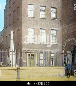 Maison de John Wesley, City Road, Londres, période victorienne Banque D'Images