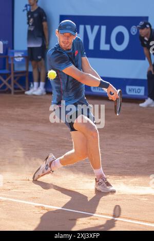 Gstaad Suisse, 07 16 2024 : Lukas Klein (SVK) en action lors de l'EFG Swiss Open. Lors de l'EFG Gstaad Swiss Open ATP 250, match international de tennis à Gstaad, Suisse, le 16 juillet 2024 Banque D'Images