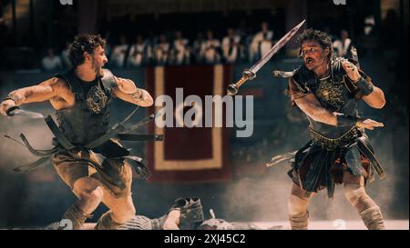 Gladiator 2 Paul Mescal & Pedro Pascal Banque D'Images