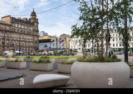 Glasgow Queen Street, Merchants House of Glasgow et Millennium Hotel, George Square, Glasgow, Écosse, Royaume-Uni Banque D'Images