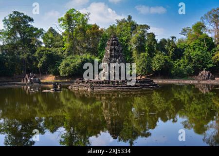 Le temple Neak Poan dans l'ancienne ville d'Angkor Wat Banque D'Images