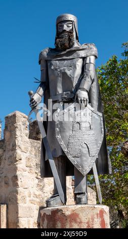 Statue d'El CID à Coruña del Conde, Espagne Banque D'Images