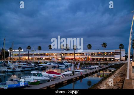 Marina, marina, Lagos, Algarve, crépuscule, Portugal Banque D'Images