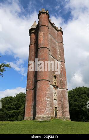 King Alfred's Tower, KingSettle Hill, Stourhead, Stourton avec Gasper, Warminster, Wiltshire, Angleterre, Grande-Bretagne, Royaume-Uni, Royaume-Uni, Europe Banque D'Images