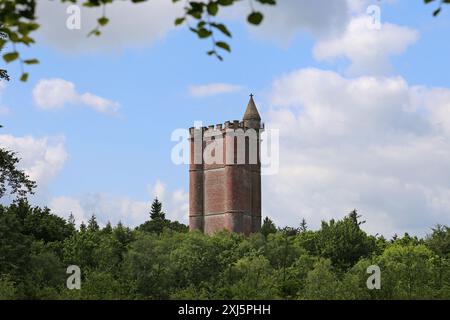 King Alfred's Tower, KingSettle Hill, Stourhead, Stourton avec Gasper, Warminster, Wiltshire, Angleterre, Grande-Bretagne, Royaume-Uni, Royaume-Uni, Europe Banque D'Images