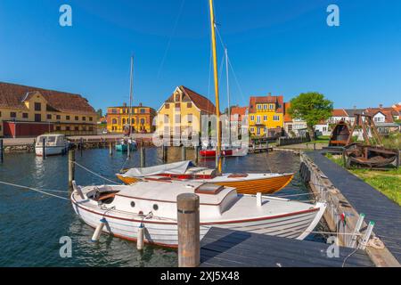 Maritime Svendborg, port musée, voiliers historiques, bateaux en bois, Grand Belt, mer Baltique, Fyn, île de Fyn, Danemark Banque D'Images