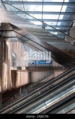 Gare St Denis Pleyel sur la ligne 14 Paris banlieue Banque D'Images