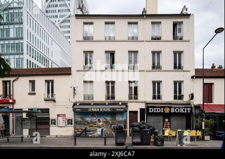 Carrefour Pleyel St Denis en banlieue parisienne Banque D'Images