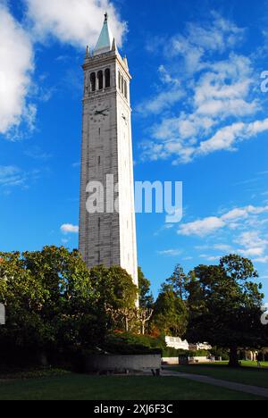 Le Campanile Sather sur le campus de l'Université de Californie, Berkeley Banque D'Images