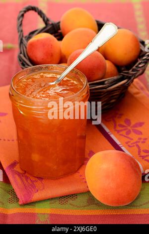 Confiture d'abricot maison Banque D'Images
