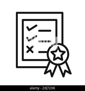 icône d'évaluation, marque de logo de ligne vectorielle ou style de contour de collection de jeu de symboles Illustration de Vecteur